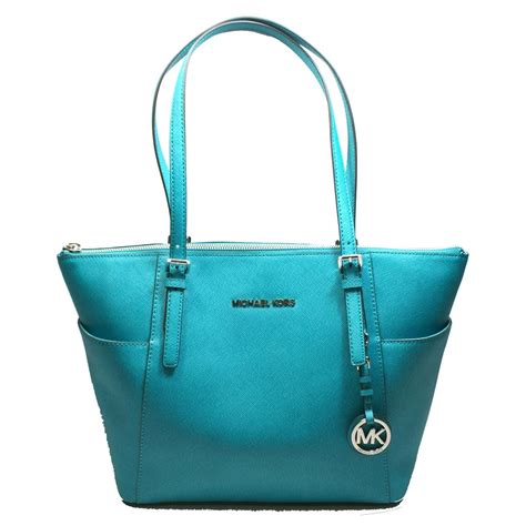 michael kors tile blue tote|Michael Kors handbags baby blue.